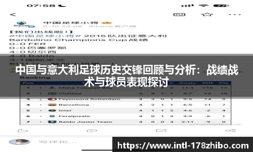 中国与意大利足球历史交锋回顾与分析：战绩战术与球员表现探讨